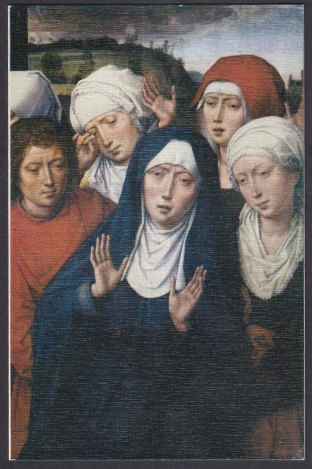 Holy card antique of Virgin Dolorosa santino image pieuses estampa