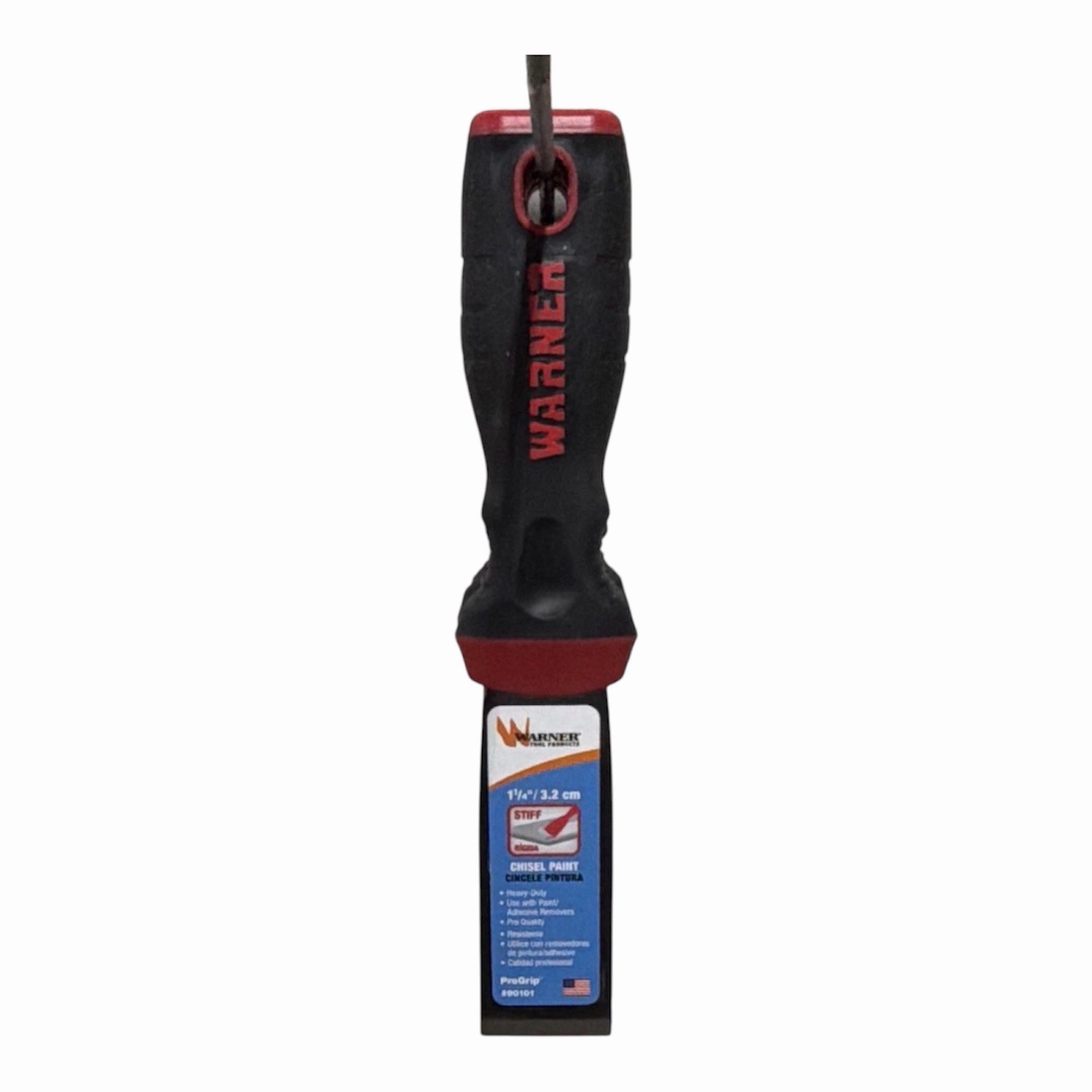 Warner Model 90101 1-1/4in Carbon Steel Blade Putty Knife Black/Red