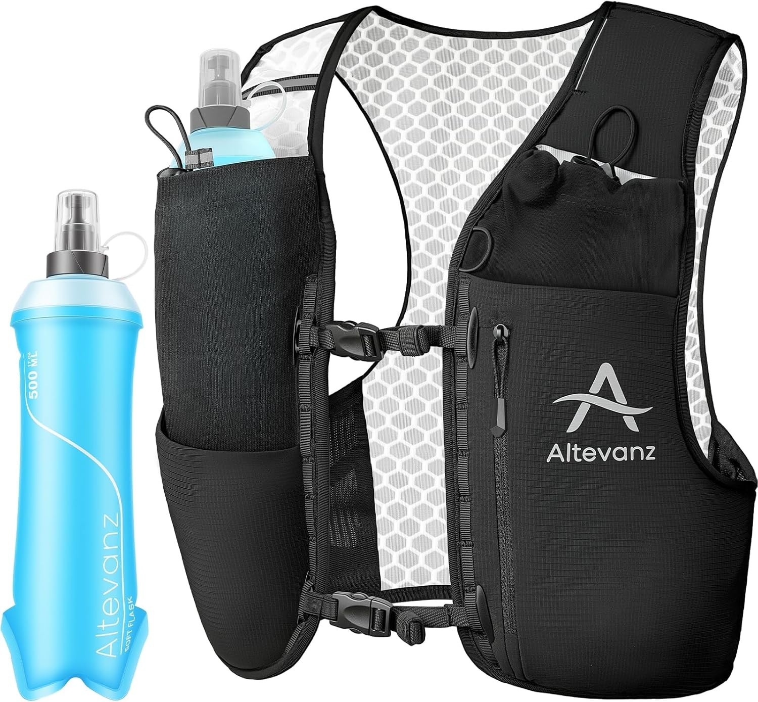 10L Hydration Vest Running Backpack Ultralight Trail Pack Flask