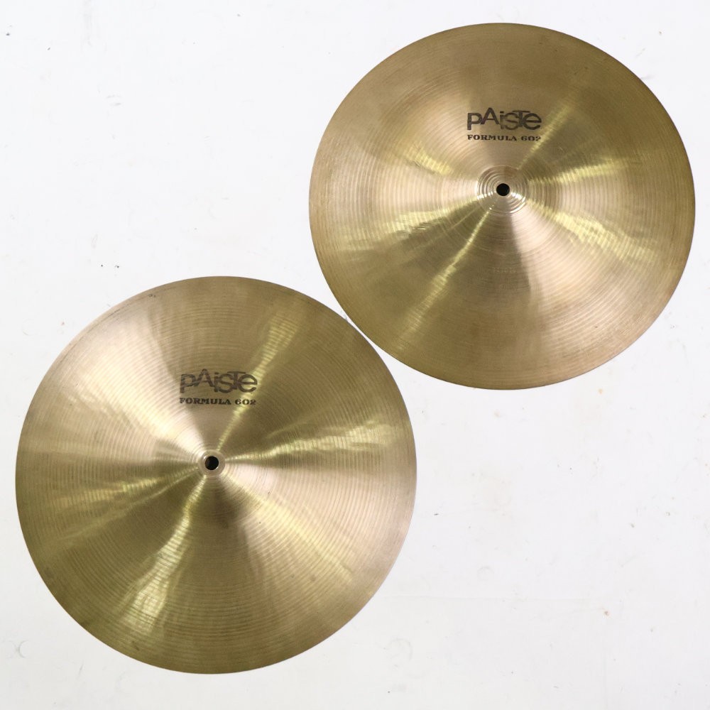 Paiste Formula 602 14" Hi-Hat Cymbals Pair 1973 Vintage 820g 910g Swiss Made 14