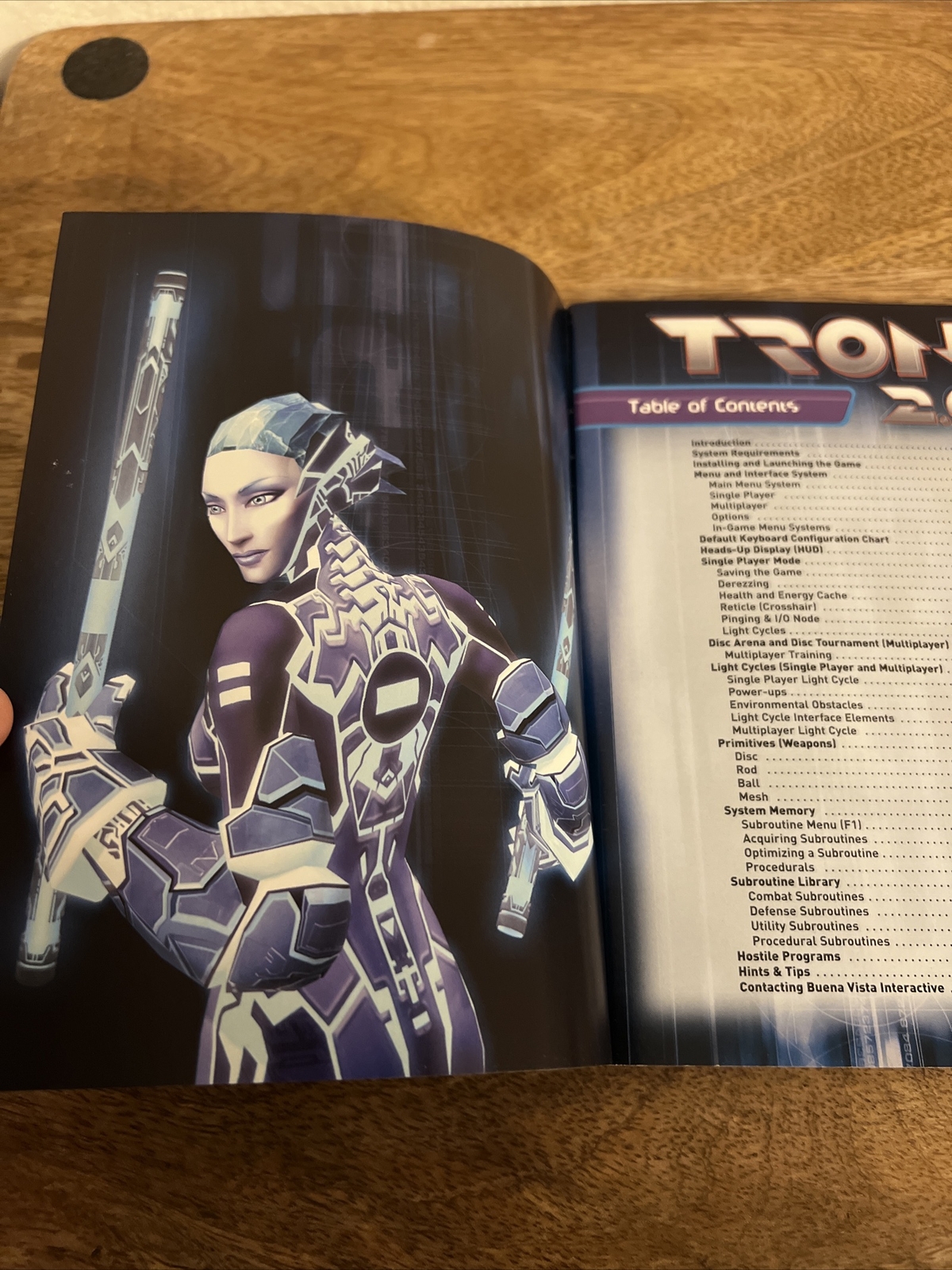 TRON 2.0 Video Game Instructions Manual Guide Thin Book