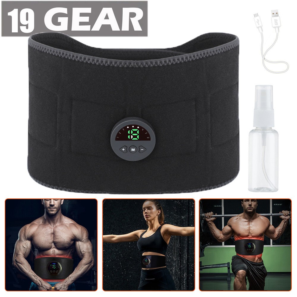 Muscle Stimulator EMS Ab Trainer Men Portable Stimulater Abs Belly Massager