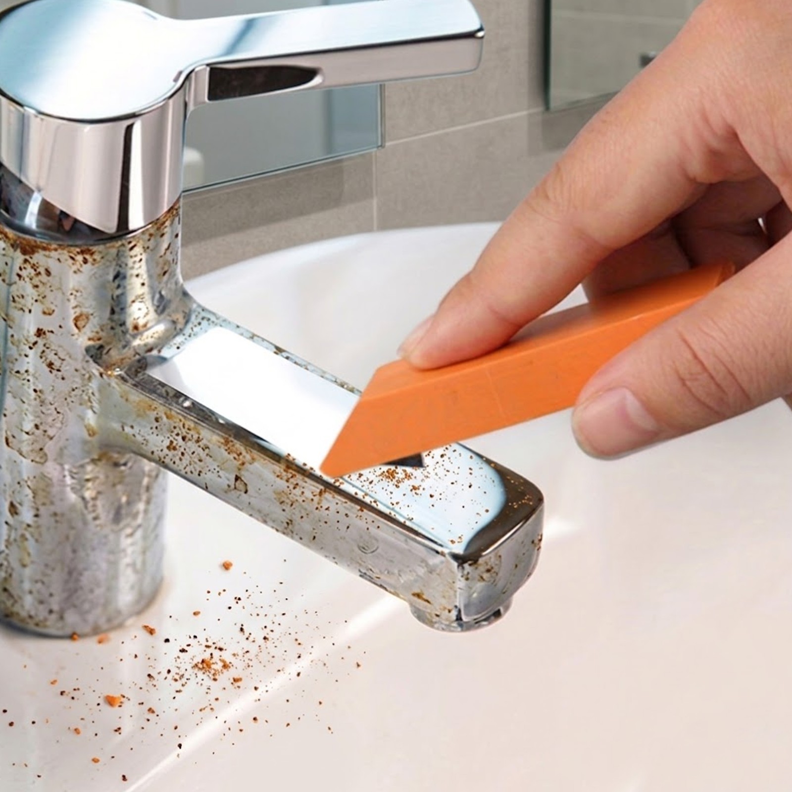 6 pcs Limescale & Rust Eraser Rubber – Multi-Purpose Cleaning Tool for Kitchen
