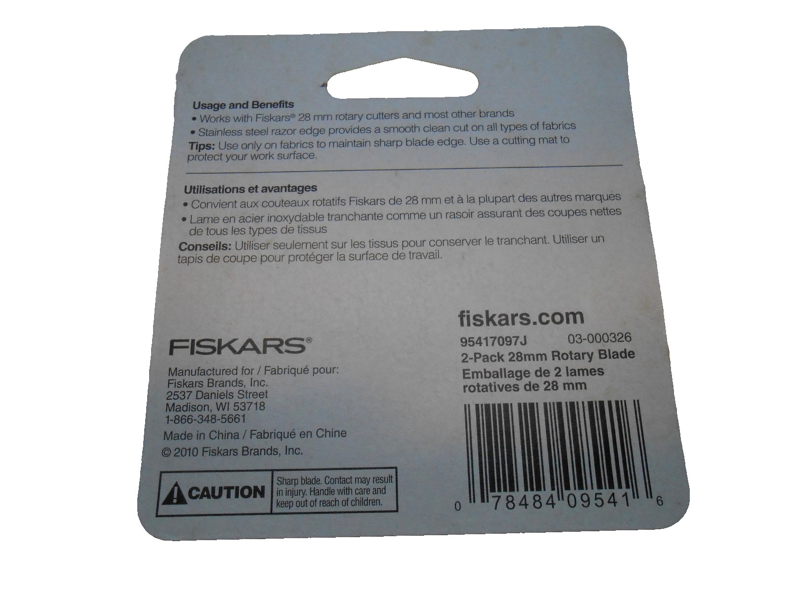 Fiskars 95417097J 28mm Rotary Replacement Blades 2/pk