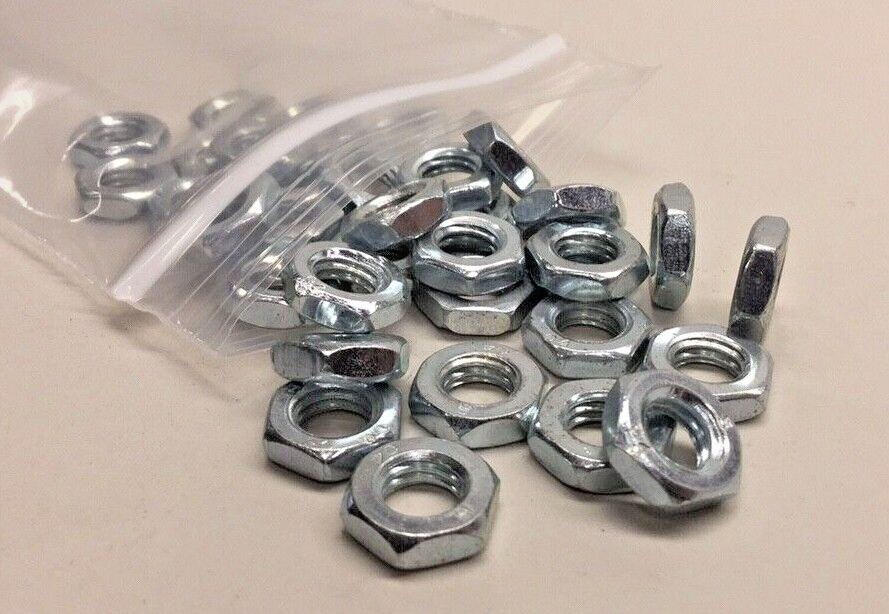 Nut BSC08-34 Jam Nut Hex M8-1.25 (Pack of 34) 04 Zinc Plated
