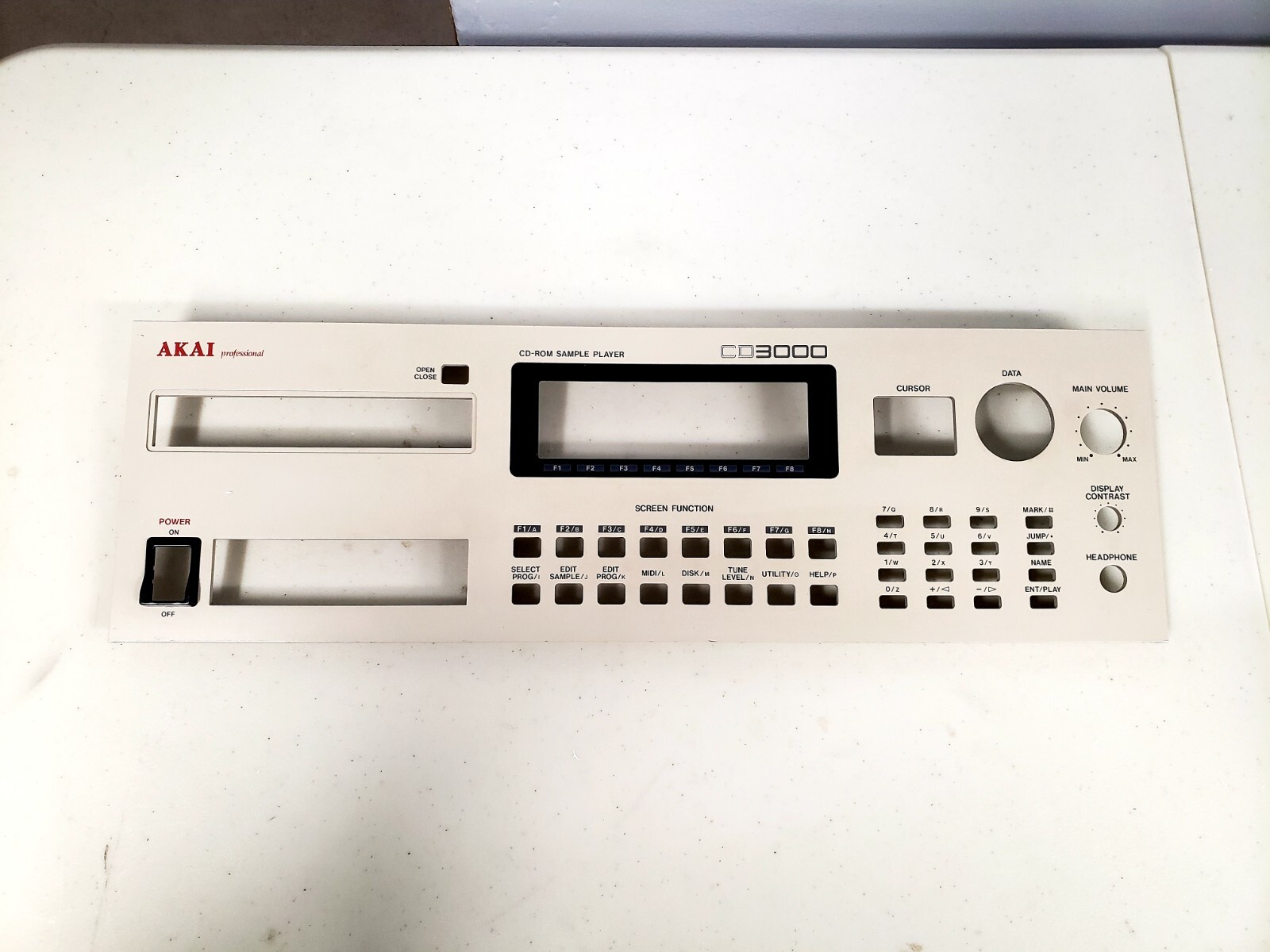 Akai sampler CD3000 faceplate