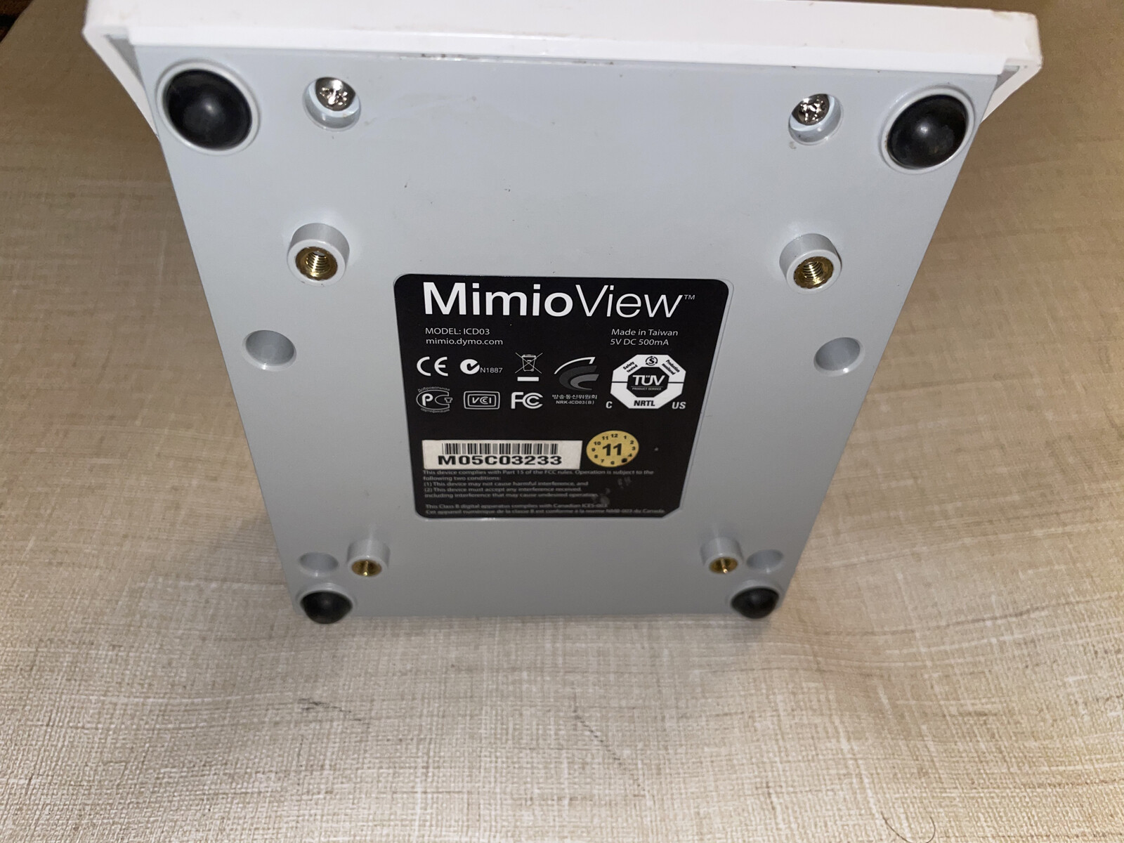 DYMO MIMIOVIEW MIMIO VIEW ICD03 WHITE USB DOCUMENT CAMERA