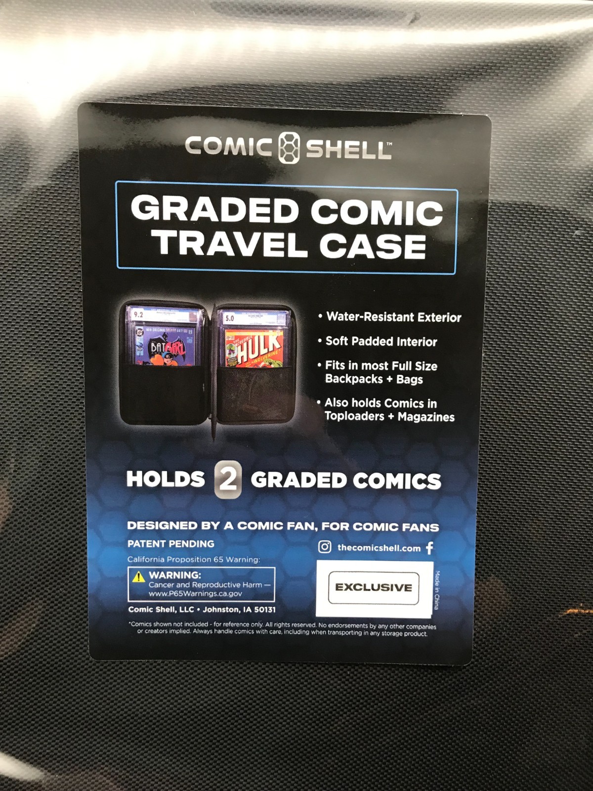 Comic Shell V3 PRO - Hardshell Travel Case Graded CGC or Raw w/strap