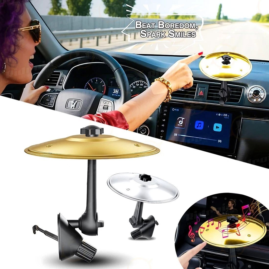 Car Crash Cymbal, Car Drum Cymbal Air Vent, Make Your Driving More Fun