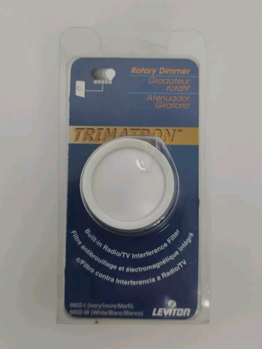 Leviton Trimatron Rotary Dimmer White #6602-W New Open Box