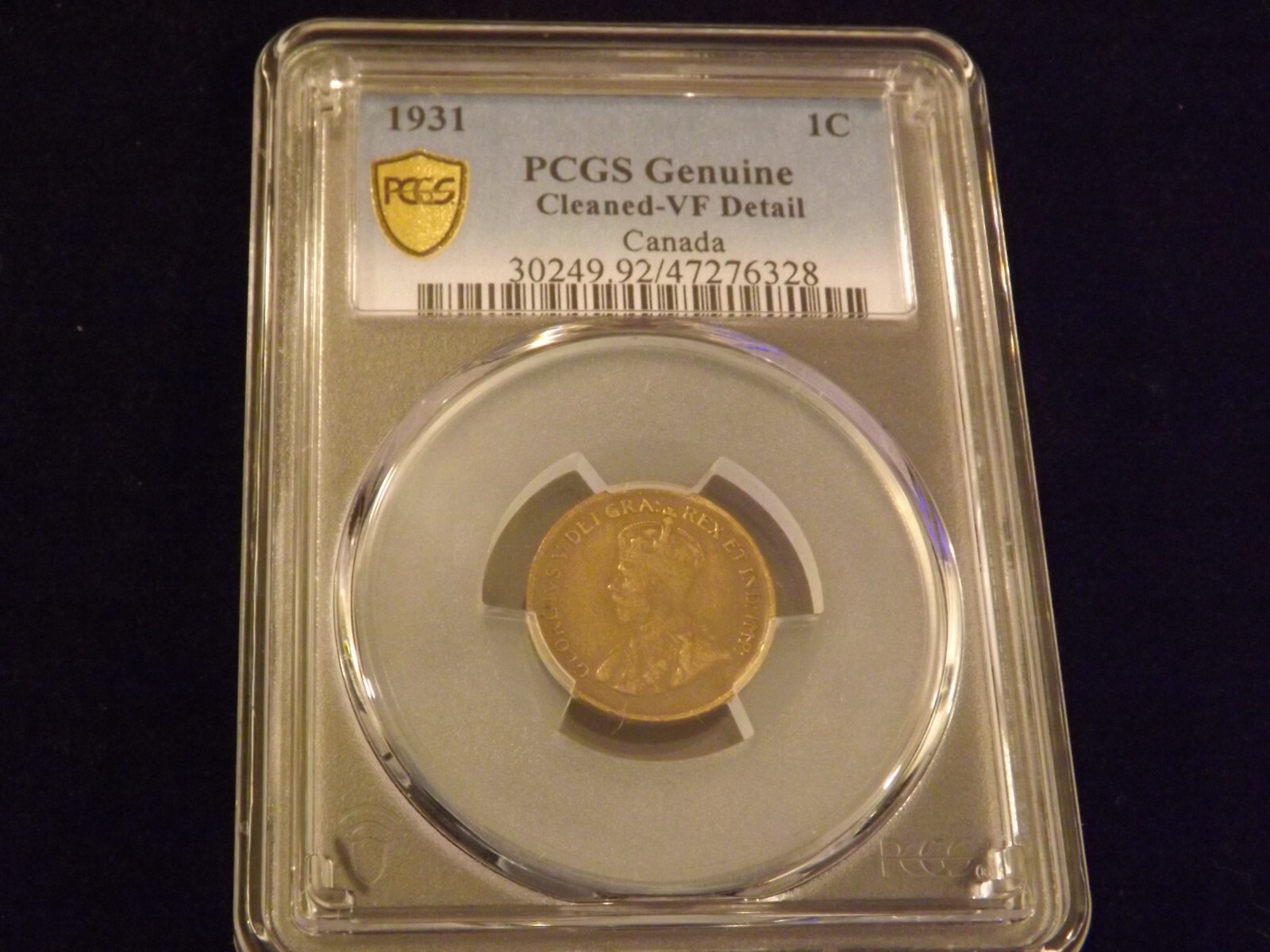 1931     1C                 Canada        PCGS  VF