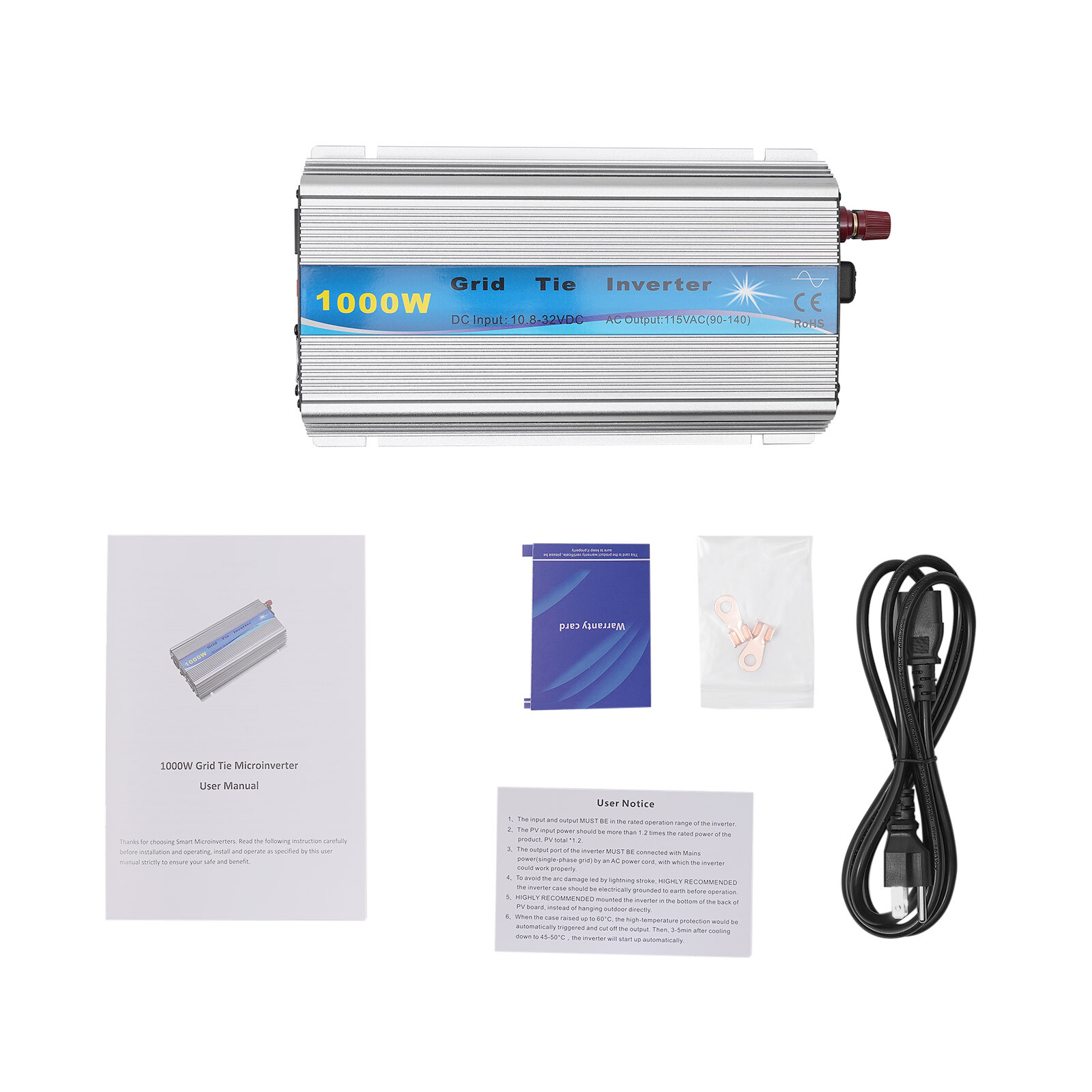 1000W Solar Micro Inverter Grid Tie Solar Panel Inverter MPPT Pure Sine Wave NEW