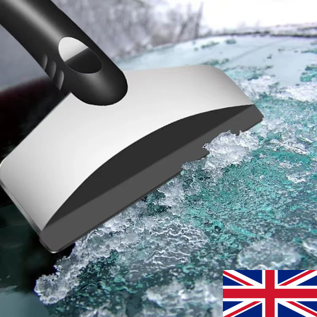 Stainless Steel plated Snow Remover Ice Scraper Car Windshield Scrpr Tool Rubber