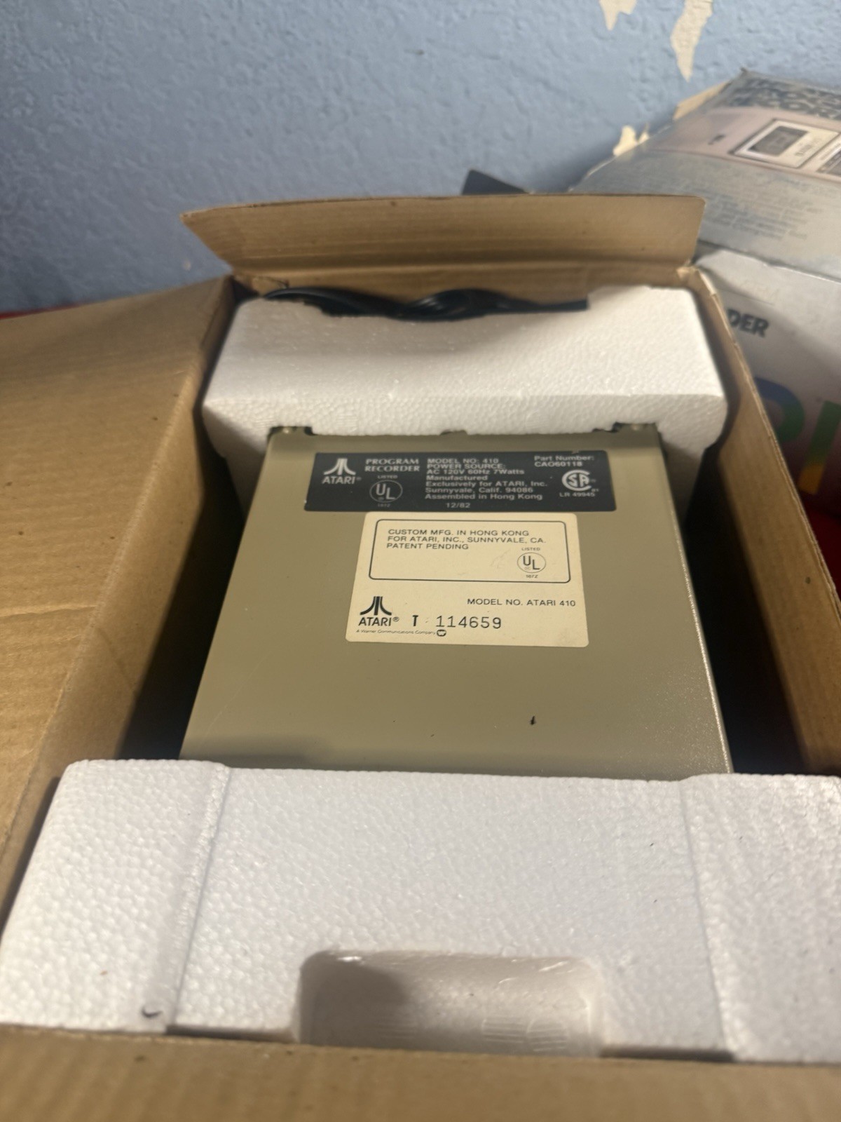 Vintage ATARI "PROGRAM RECORDER" No. 410 in ORIGINAL BOX