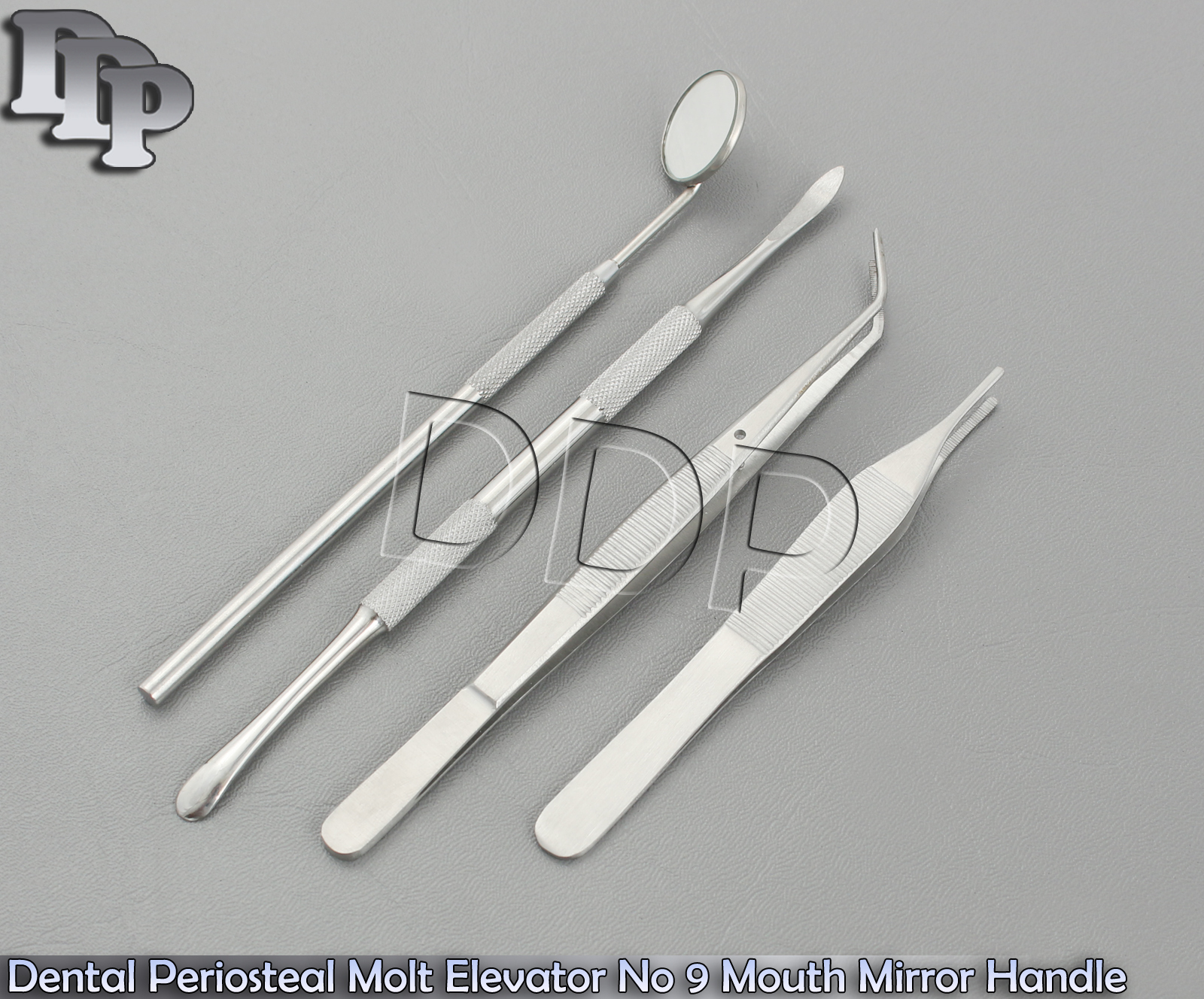 Dental Periosteal Molt Elevator No 9 Mouth Mirror Handle Tweezers Exam Tools New
