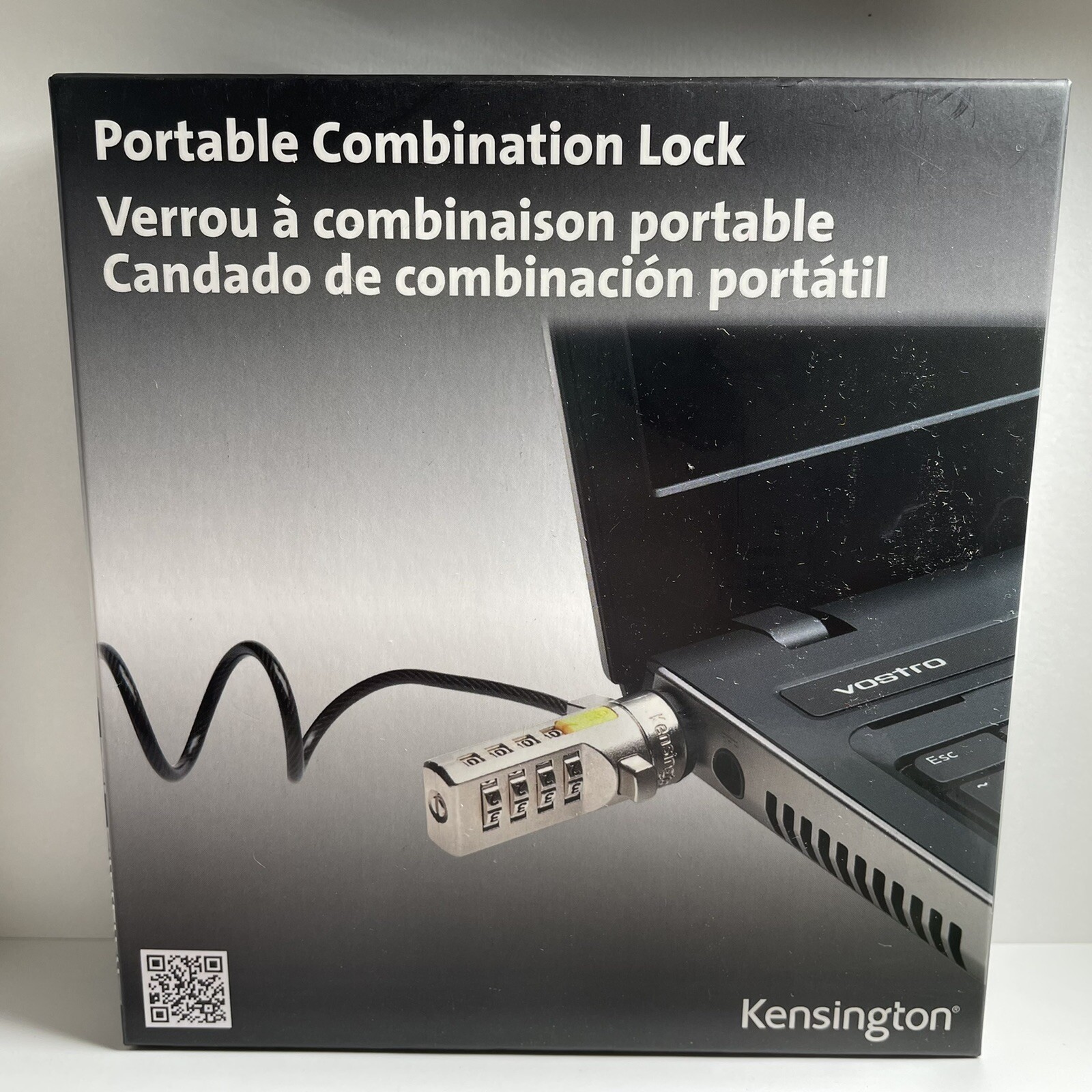 NEW Kensington Portable Combination Cable Lock for Laptops Projectors K64670AM