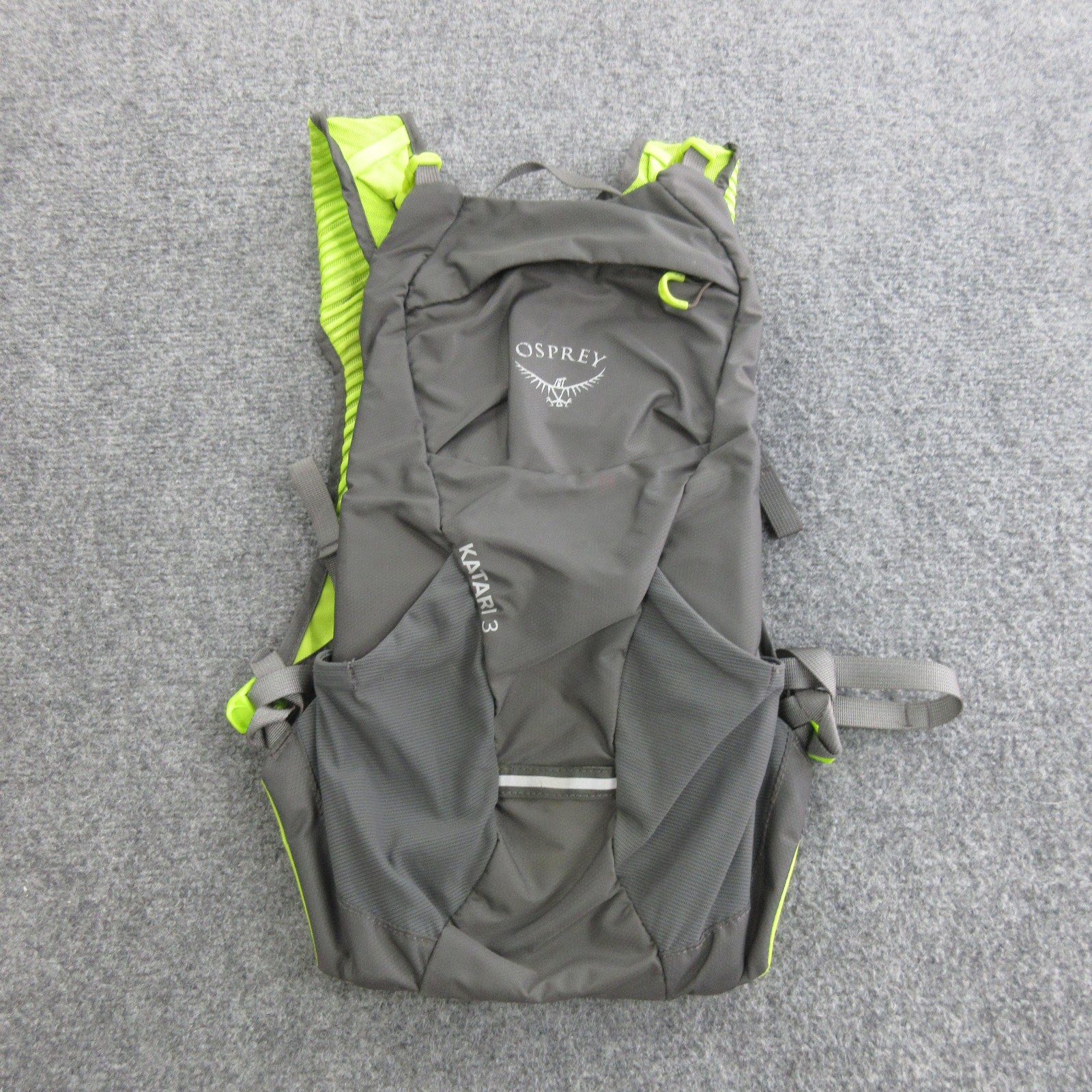 Osprey Katari 3 Hydration Backpack Gray Hiking Trail Pack One Size Men Nylon