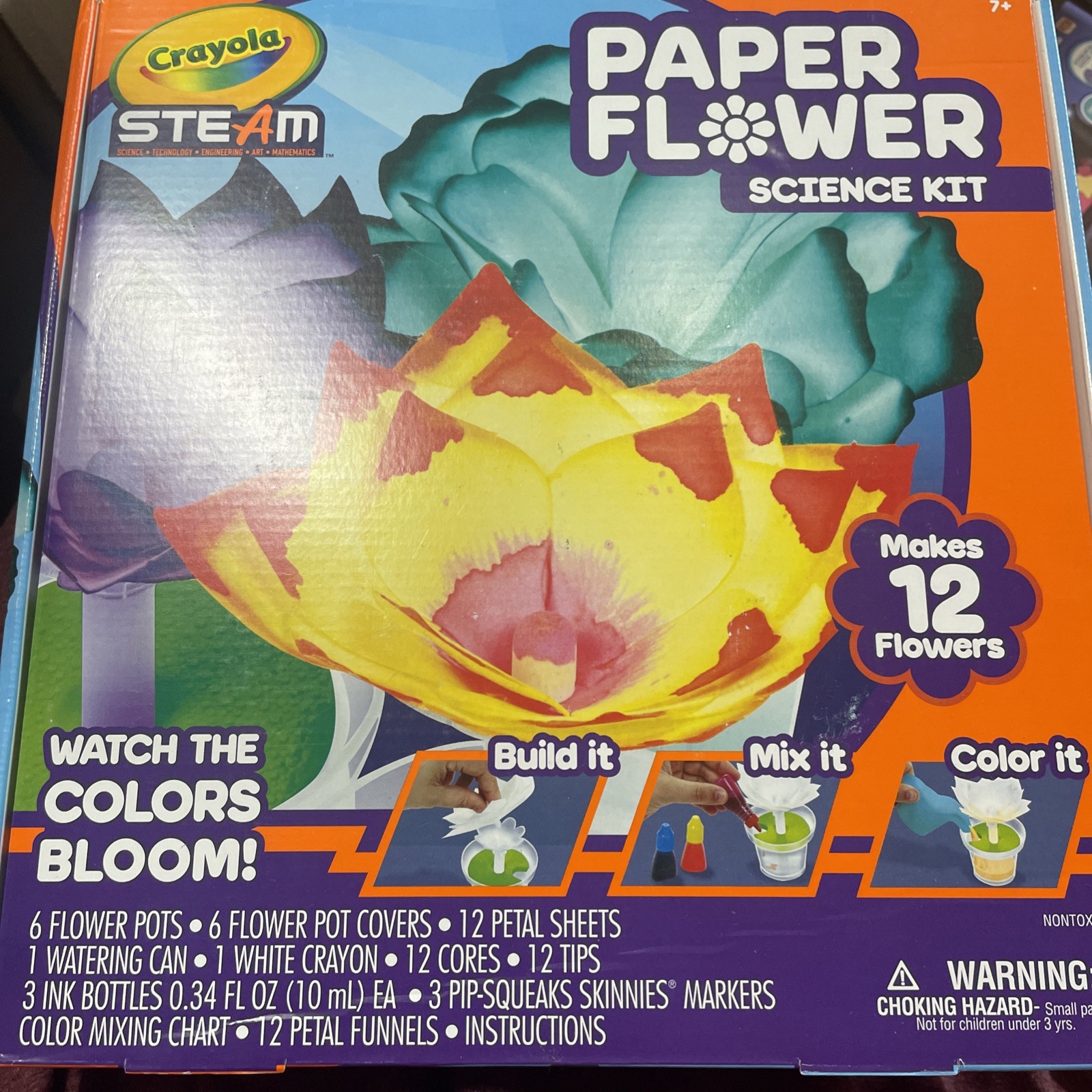 Crayola Paper Flower Science Kit, Color Changing Flowers, Kids Ages 7+ - B1