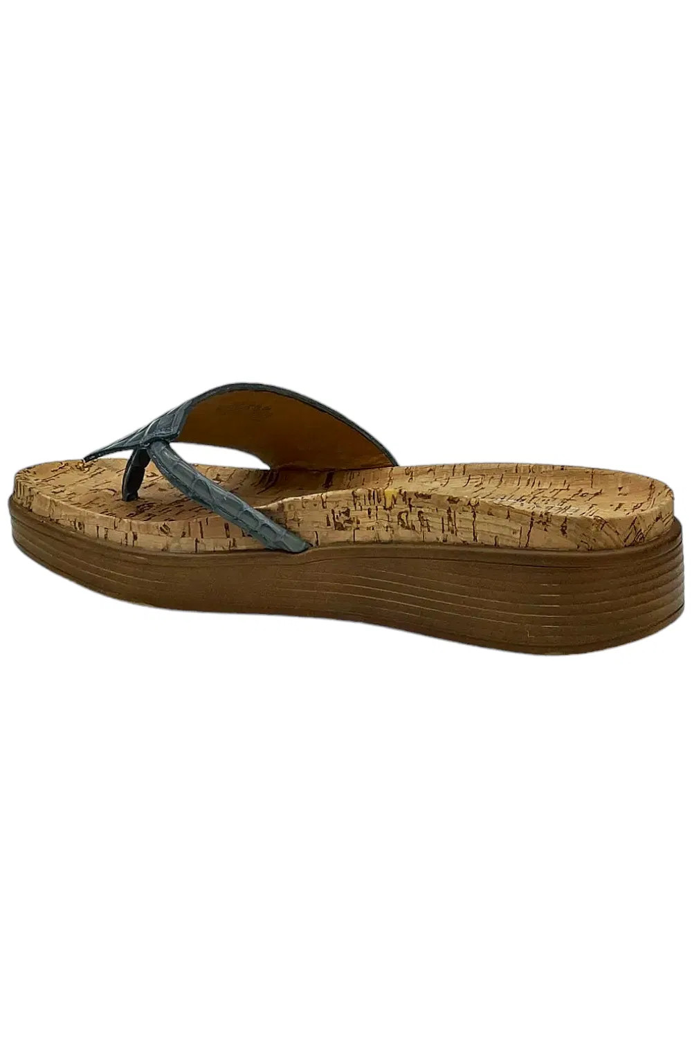 Donald Pliner Women's Fifi Crocco Slip On Sandal Denim