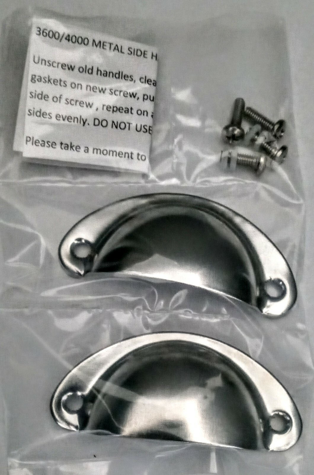 REPLACEMENT VITAMIX 3600 4000 SIDE HANDLES  ALL CHROME STEEL 2 IN THE SET