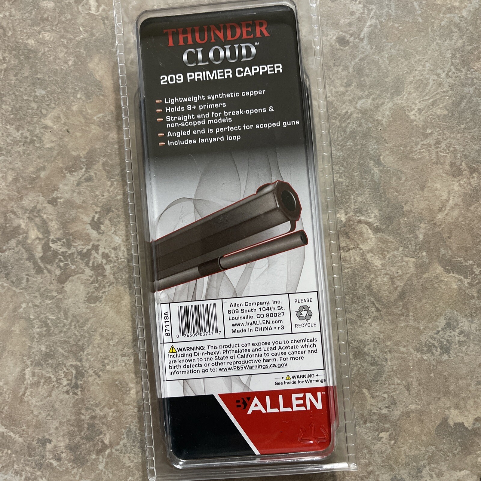 Allen Thunder Cloud 209 Primer Capper for Muzzleloader Black Powder 87118A. NEW