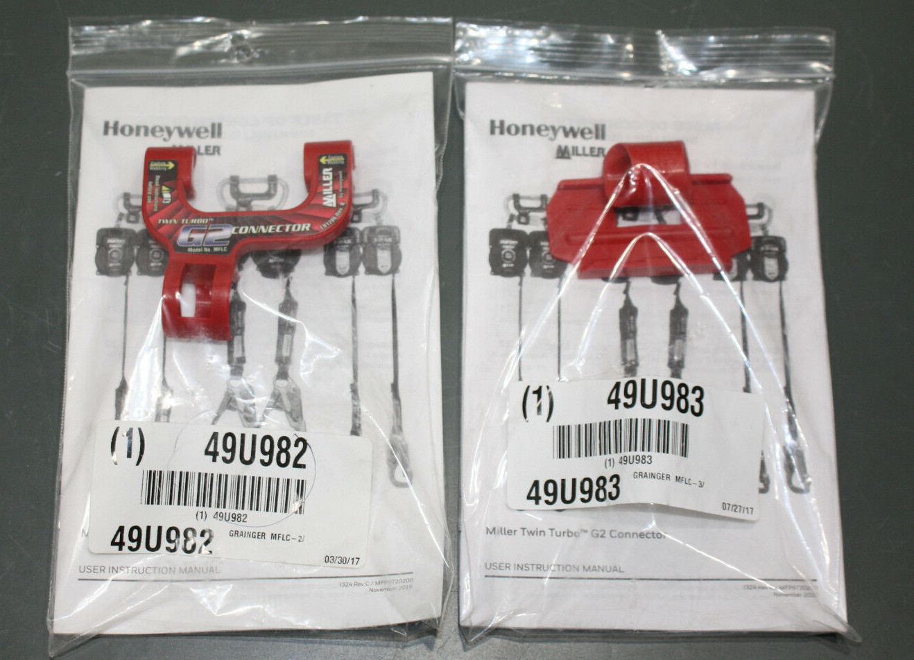 Miller Fall Limiter MFLC-2/ & Connector Clip MFLC-3/, Twin Turbo G2 D-Pad, Red