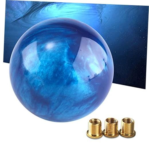 Shift knob Round Ball Marble Style Universal for Manual Automatic Dark Blue