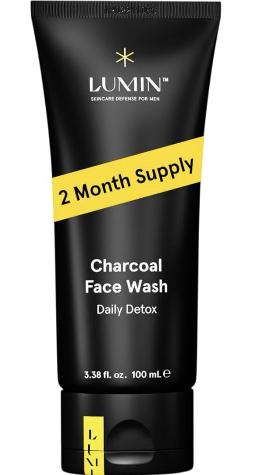 Lumin Men’s Charcoal Face Wash Daily Detox 3.38 fl oz 100 mL ~ A0081