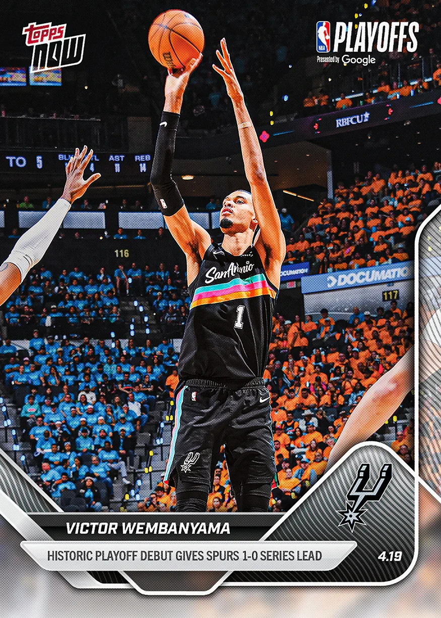 2025/26 NBA Topps Now 265 VICTOR WEMBANYAMA 35 PTS SAN ANTONIO SPURS WIN PRESALE