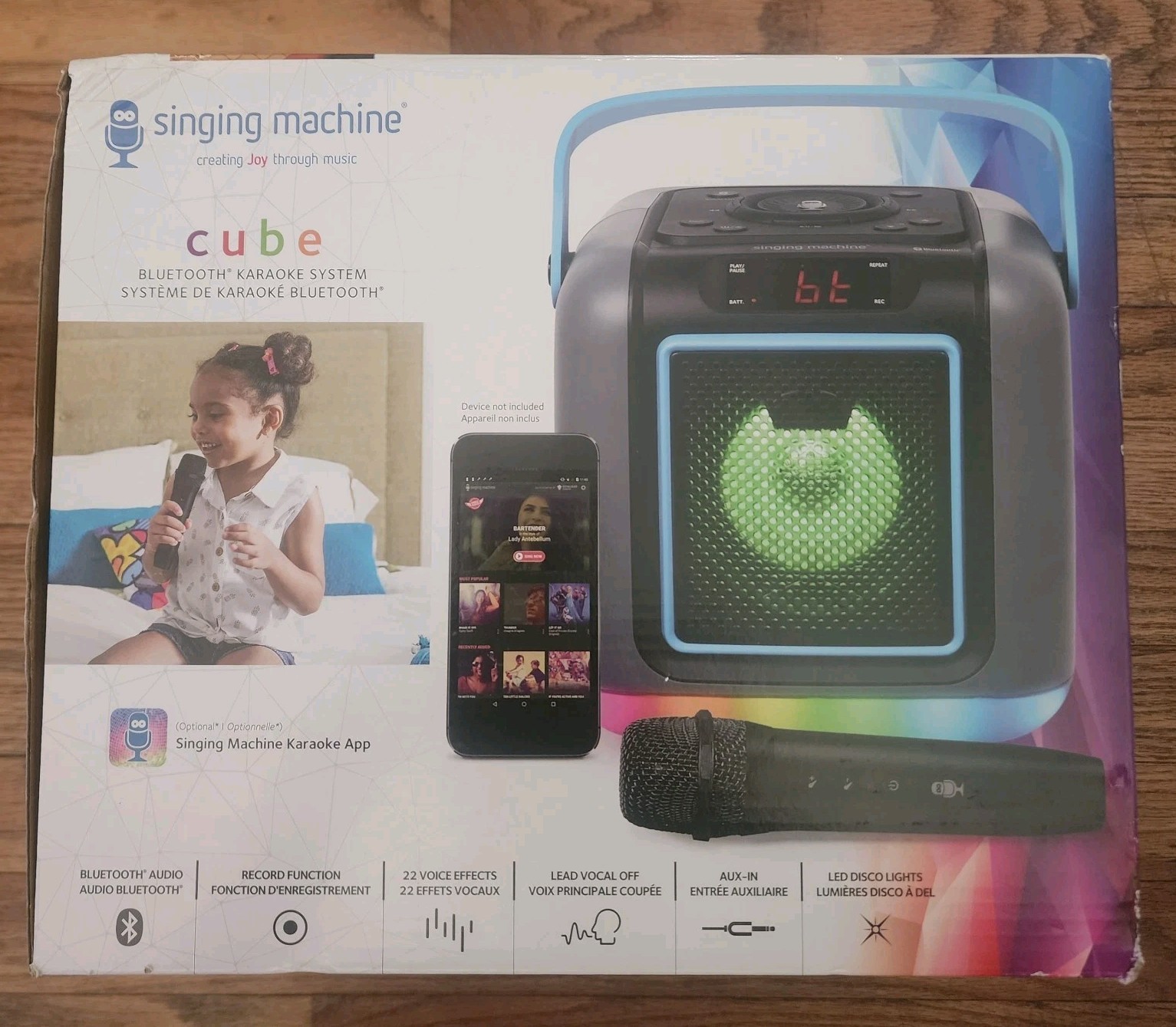 Singing Machine Cube Bluetooth Karaoke System Including Wireless Mic SML668G