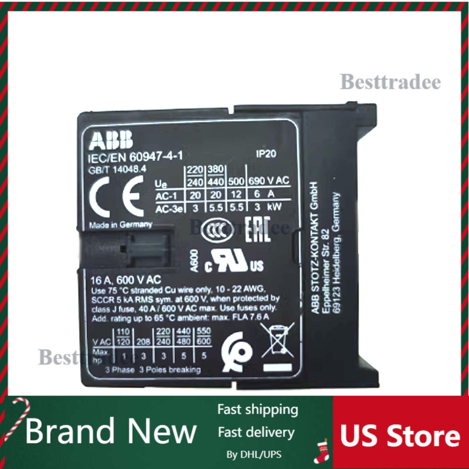 ABB IEC/EN60947-4-1 Contactor New In Box US Free TAX
