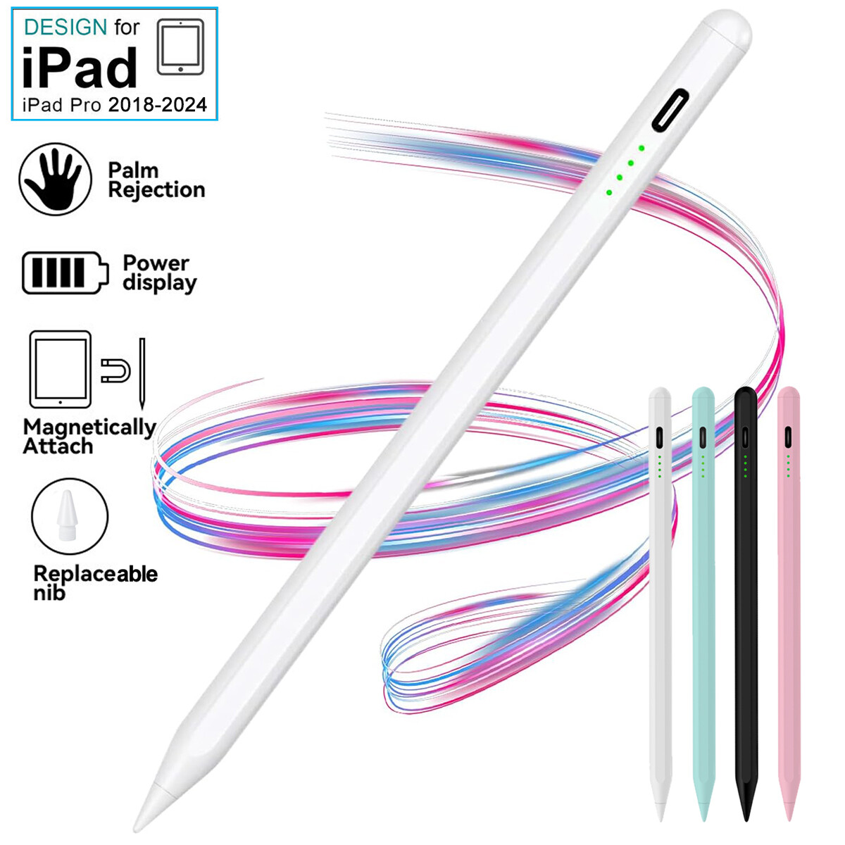 Stylus Pen for Apple iPad Pencil 10/9/8/7/6th Pro 11/12.9'' Mini 5/6th Air 4/5th