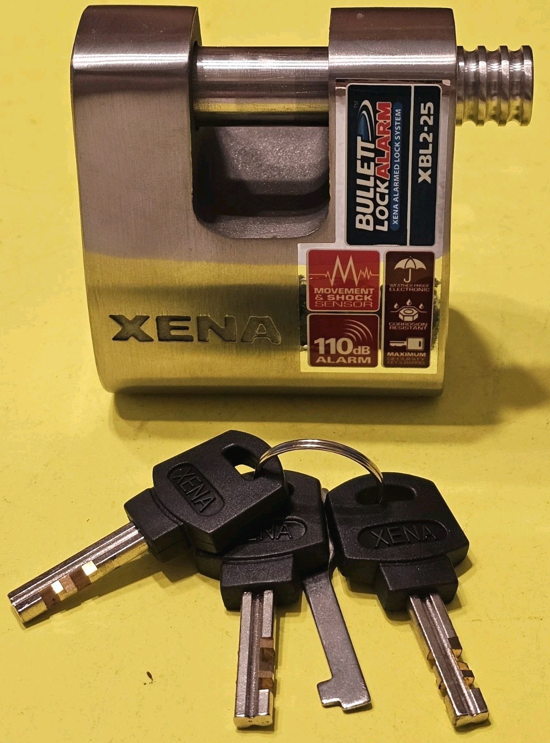 High Security XENA 14mm Padlock SCOOTER MOTORCYCLE BIKE ATV CHAIN LOCK