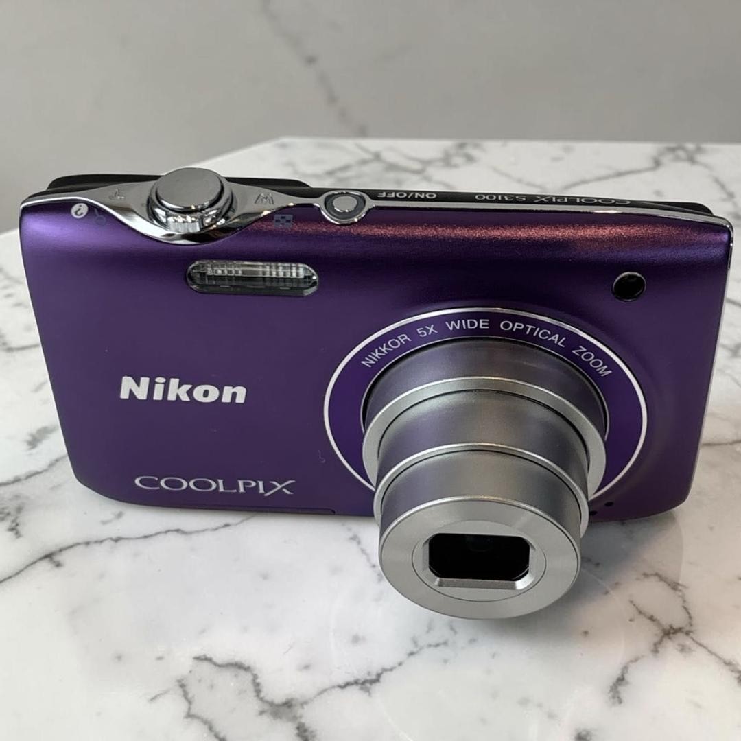 Nikon COOLPIX S3100 Purple Compact Digital Camera Tested Working Japan