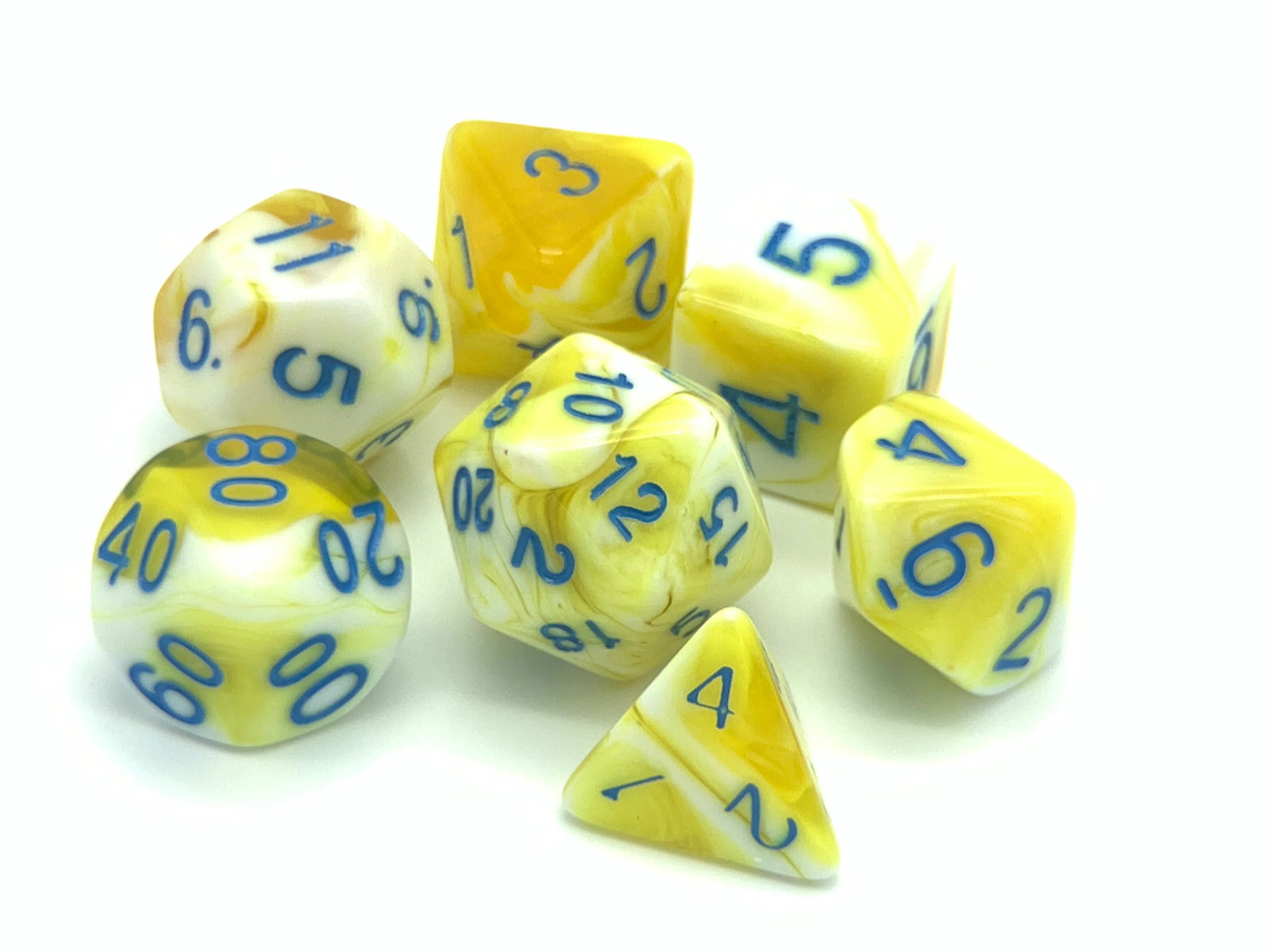 Lemon Meringue - Polyhedral Dice Set