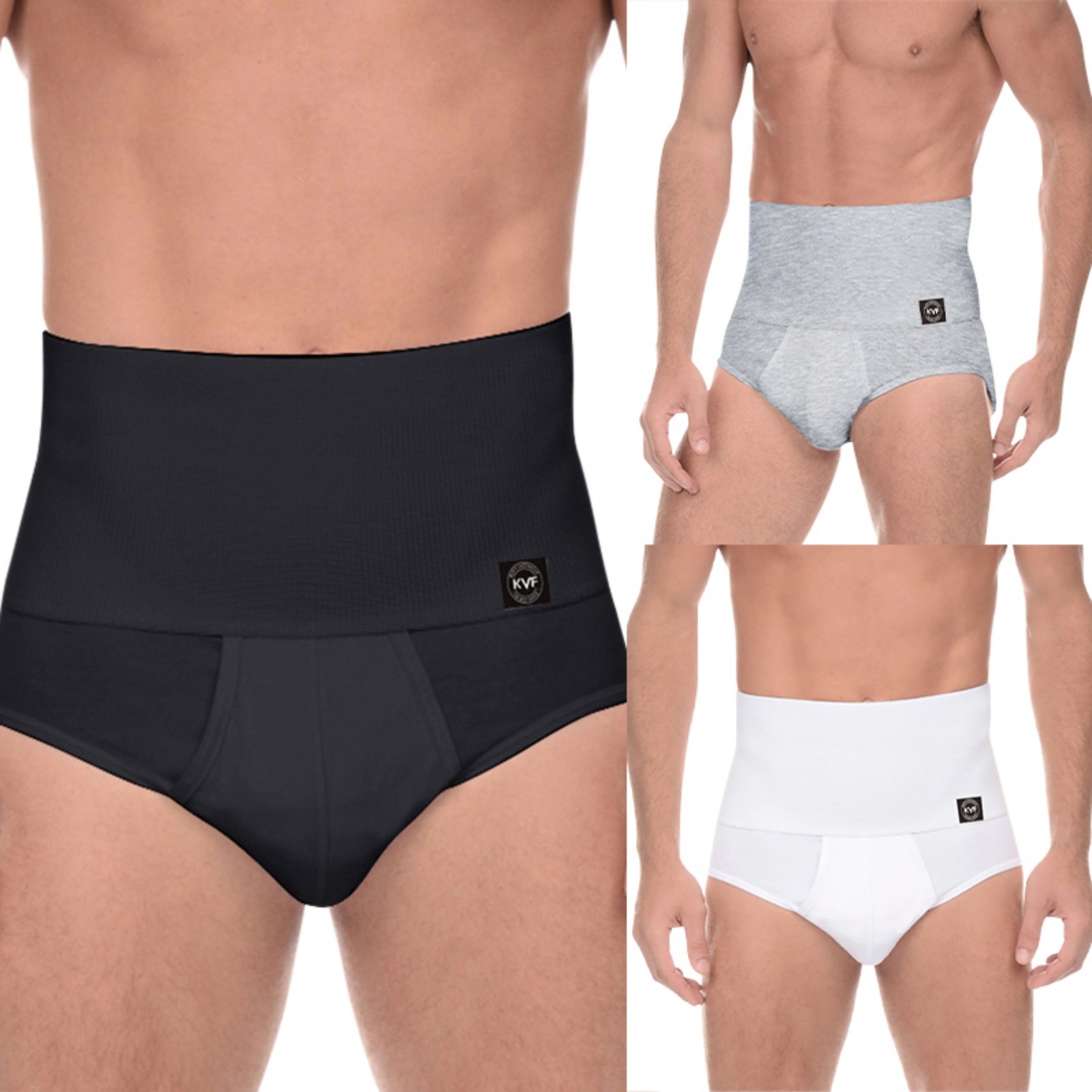 Men Tummy Control Briefs High Waist Stretch Cotton Underwear Business Daily-Wear