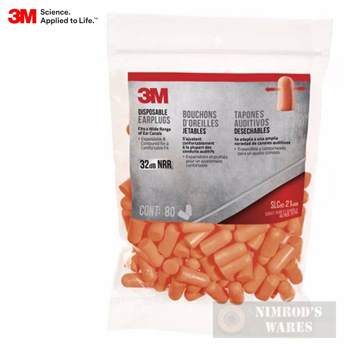 3M Disposable EAR PLUGS Protection Nrr 32 dB 80-Pairs 92800H80DC FAST SHIP