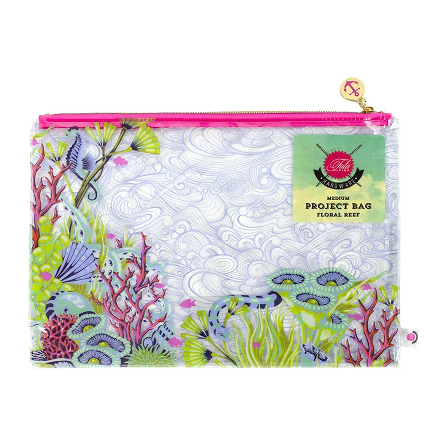 Tula Pink | Pencil Pouch| Floral Reef | 5.75” x 9.75”