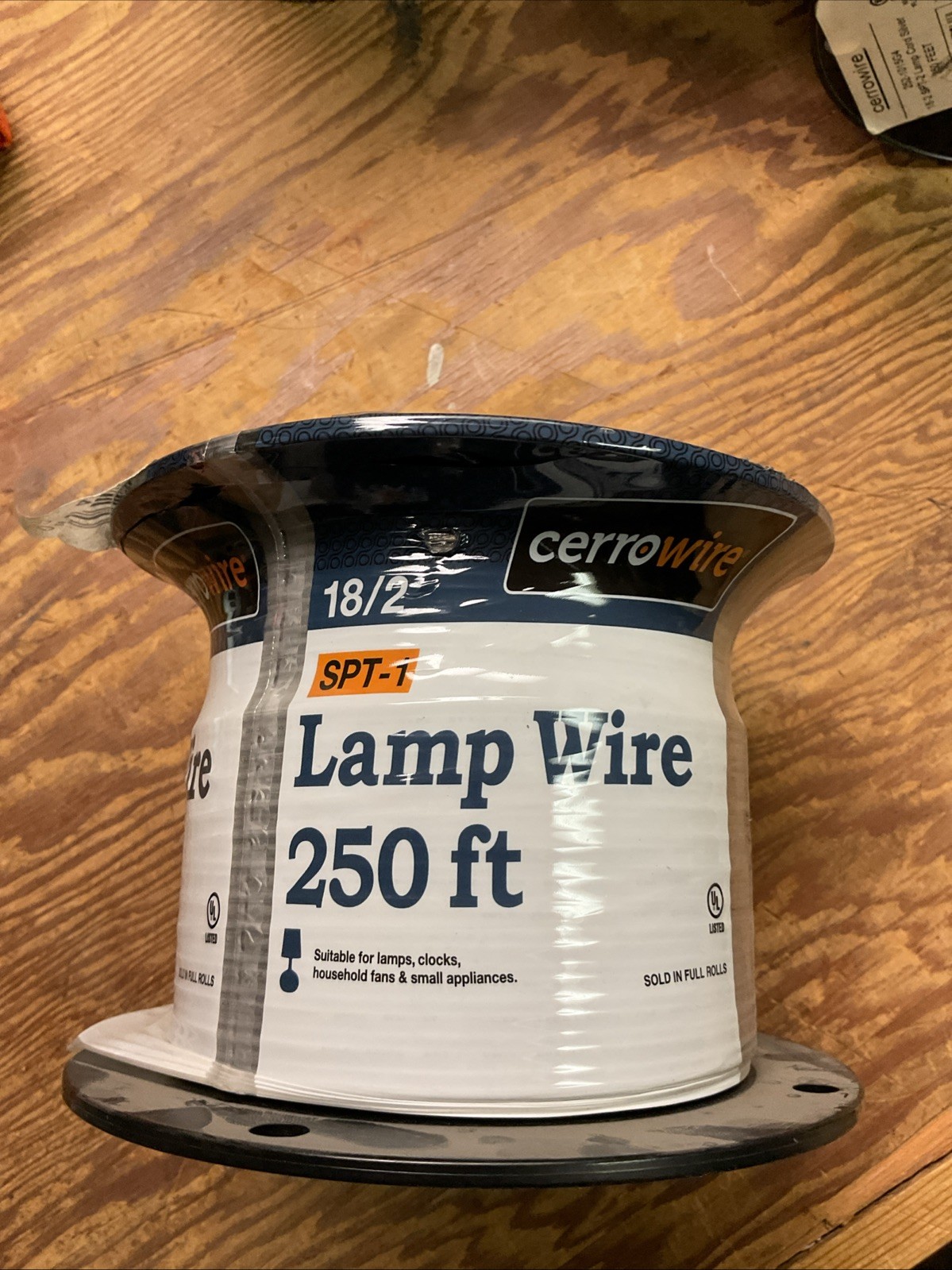 Cerrowire 252-1015G4 250 ft. 18/2 Stranded Lamp Electrical Copper Wire, Silver