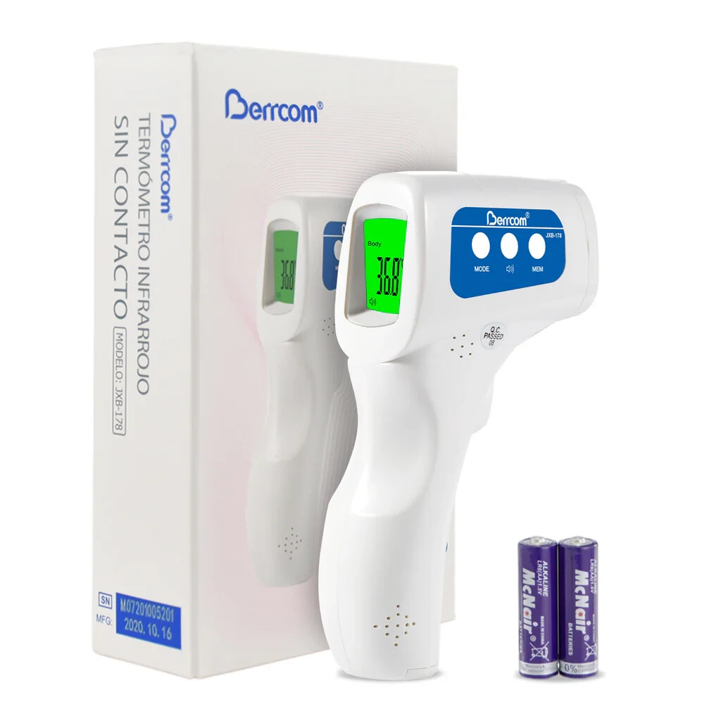 Berrcom Non Contact Infrared Forehead Thermometer for Kids Infant Adult JXB-178
