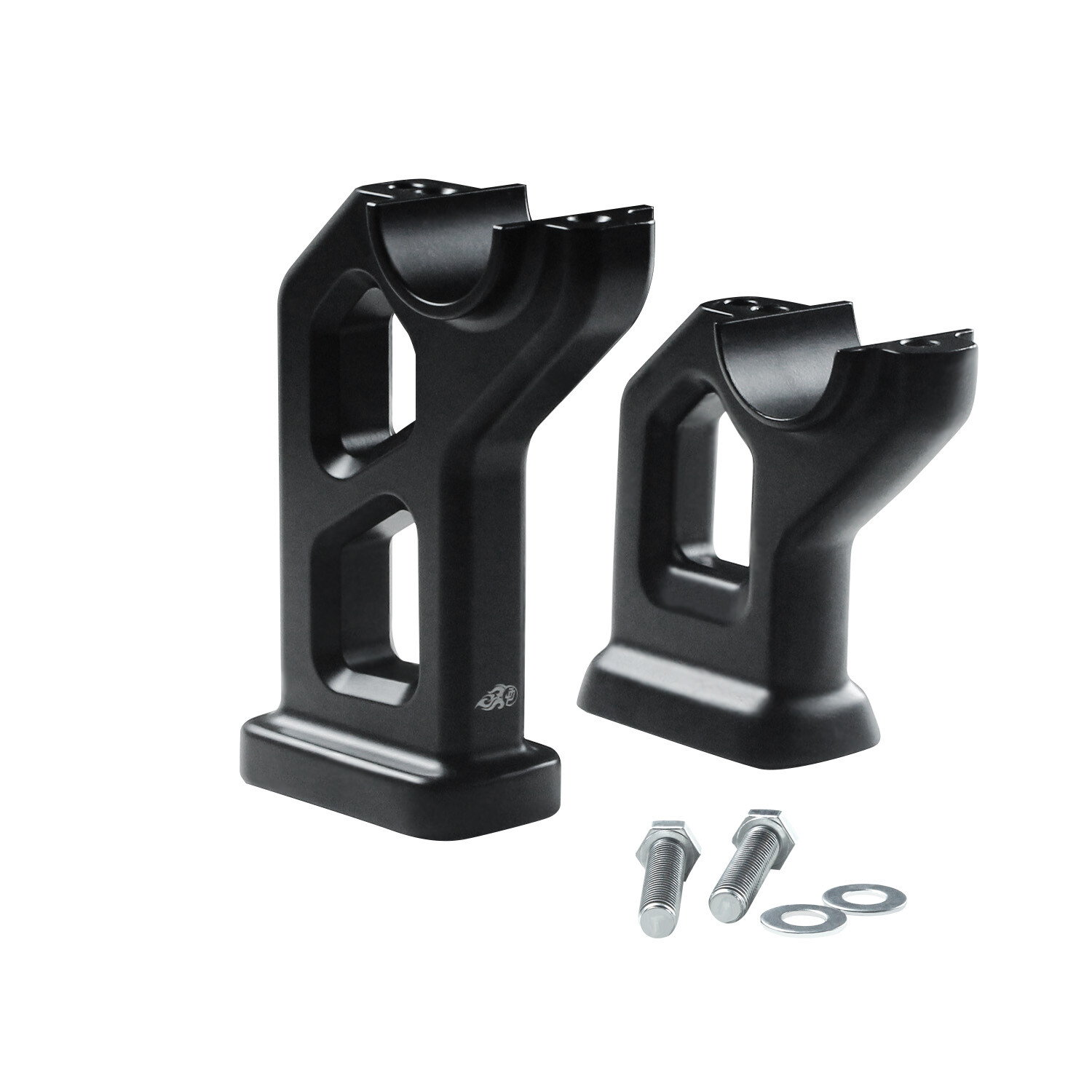 1.5" Handlebar 5.0" Black Risers Kit for Harley 2018-2024 Fat Bob FXFB FXFBS