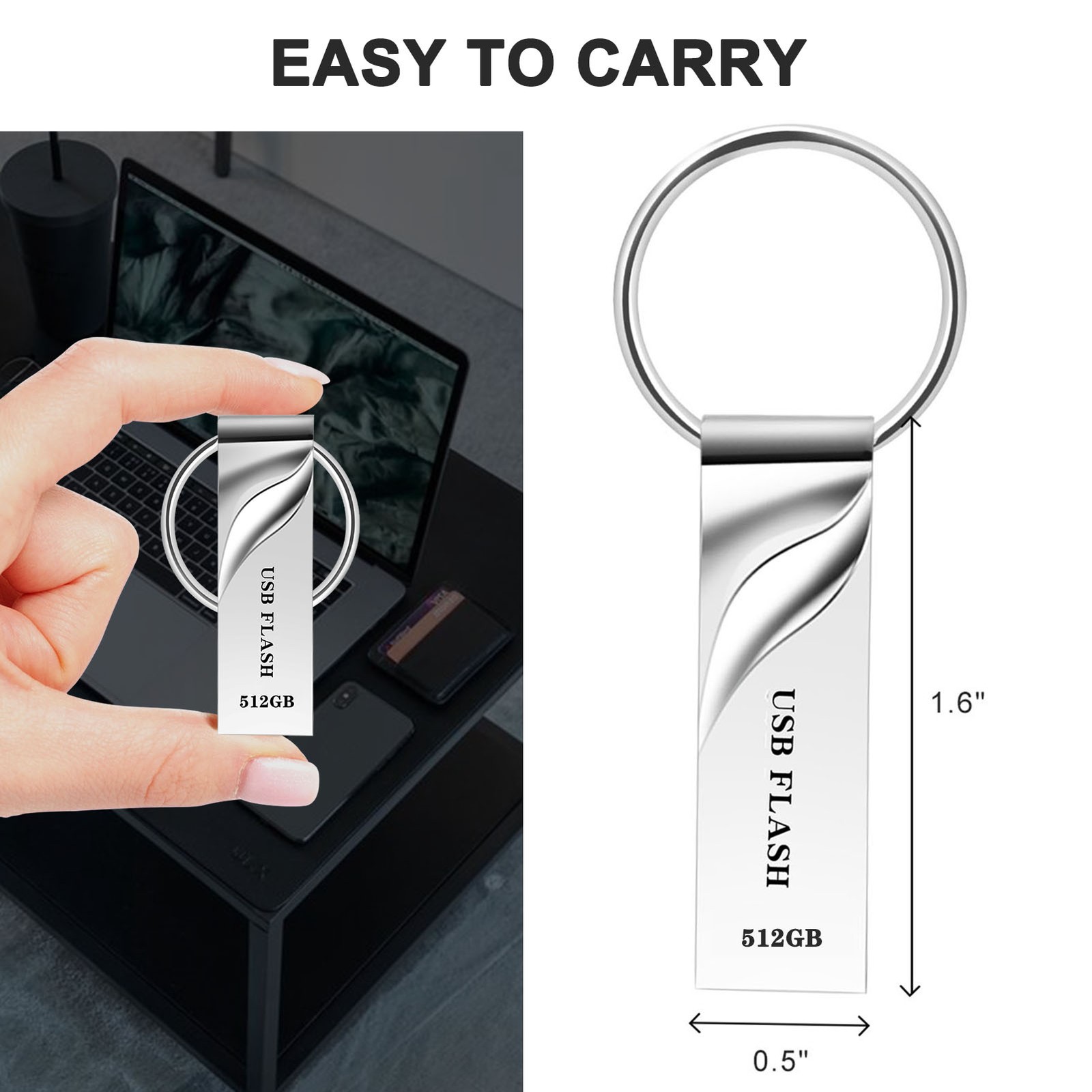 512GB USB Flash Drive Memory Stick Thumb Pen Drive Data Storage for Laptop