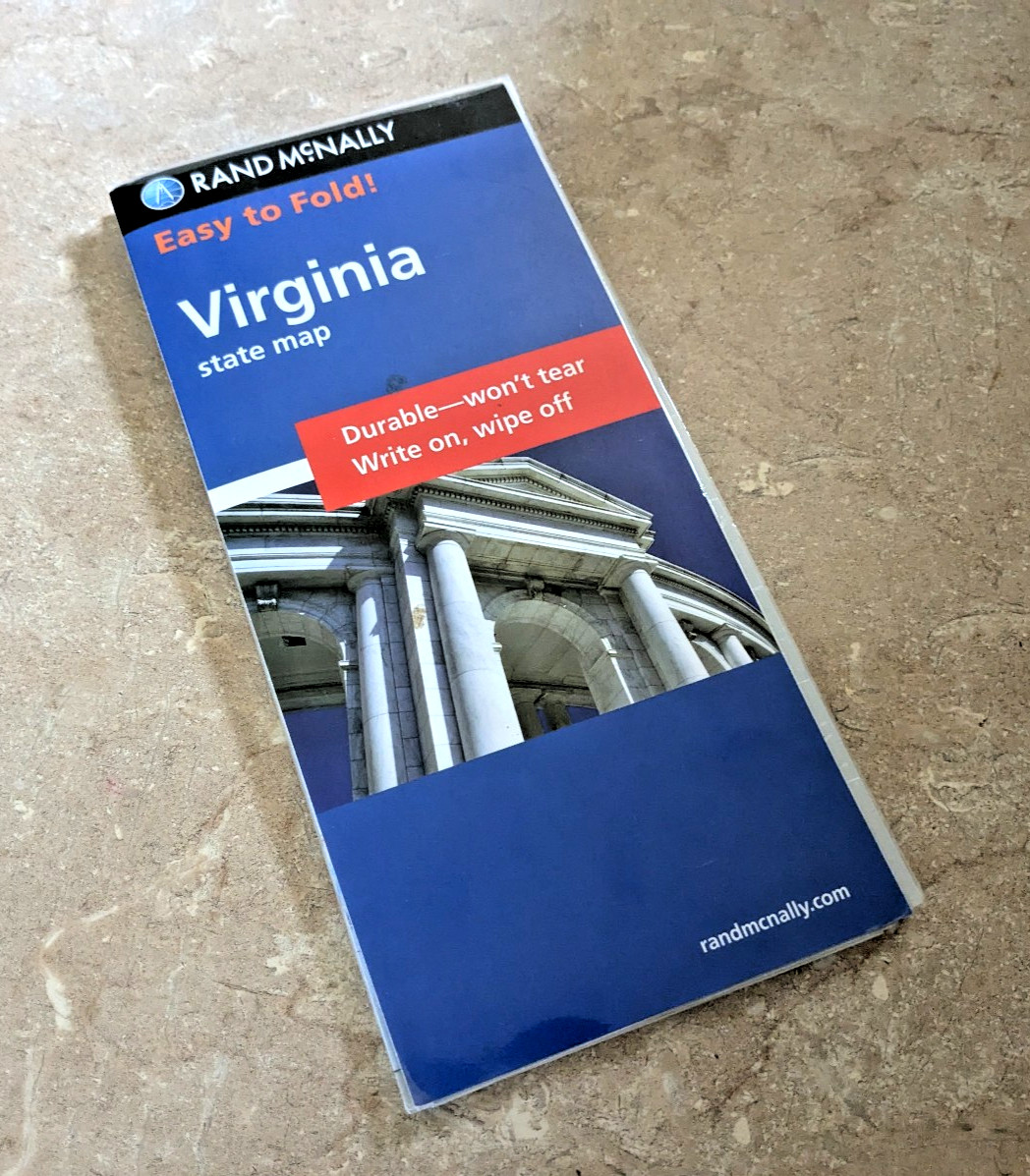 Virginia Easy-to-Fold Laminated State Map by Rand McNally FAST SHIPPING