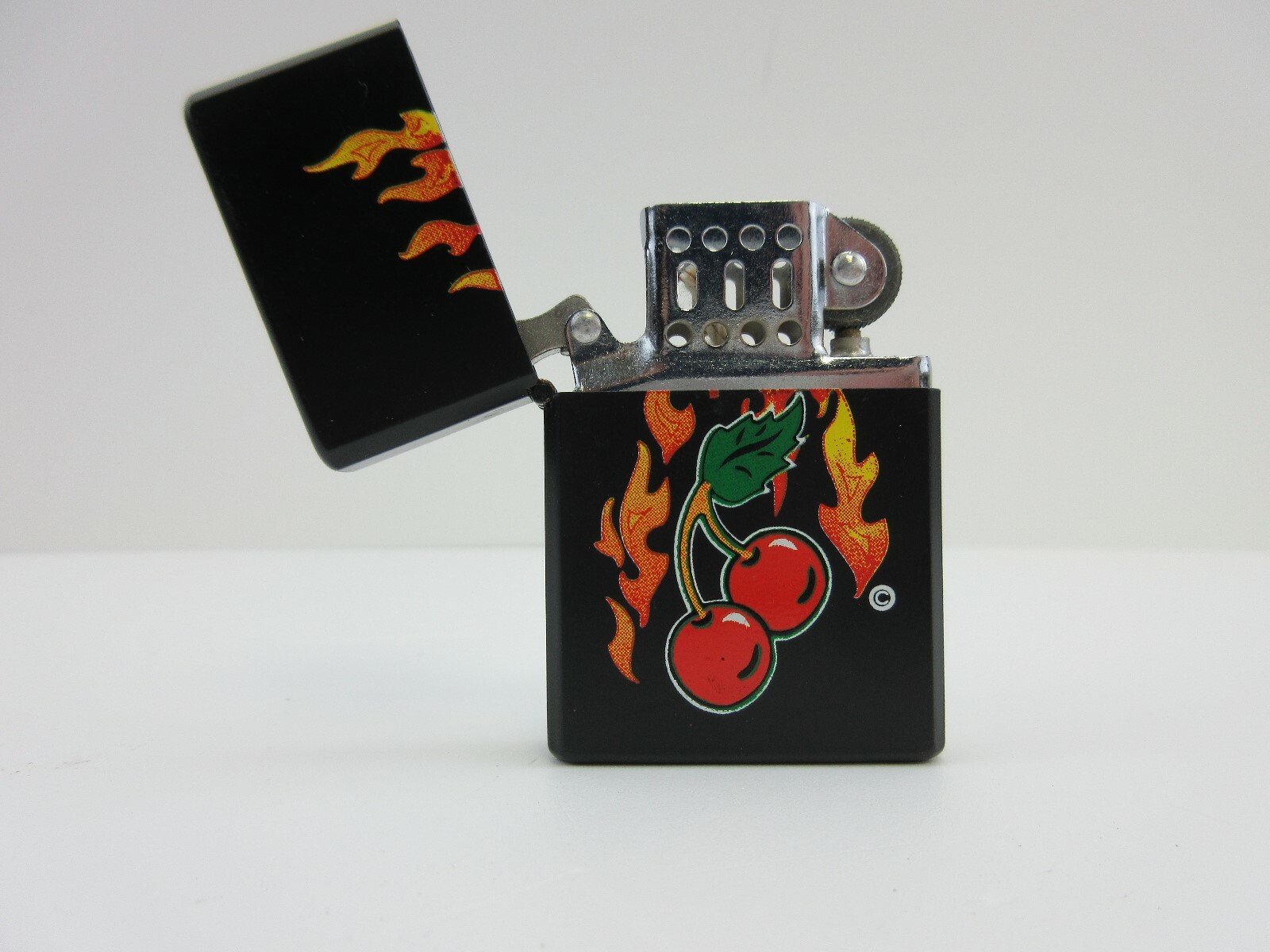 NEW Flaming Cherries Wind Proof Lighter