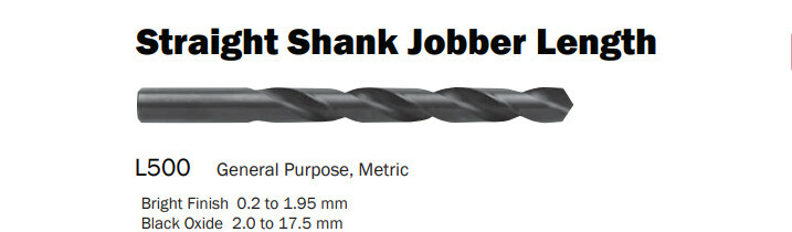 Nachi List 500 Jobbers Length 8.7 mm HSS Standard Straight Shank Twist Drill