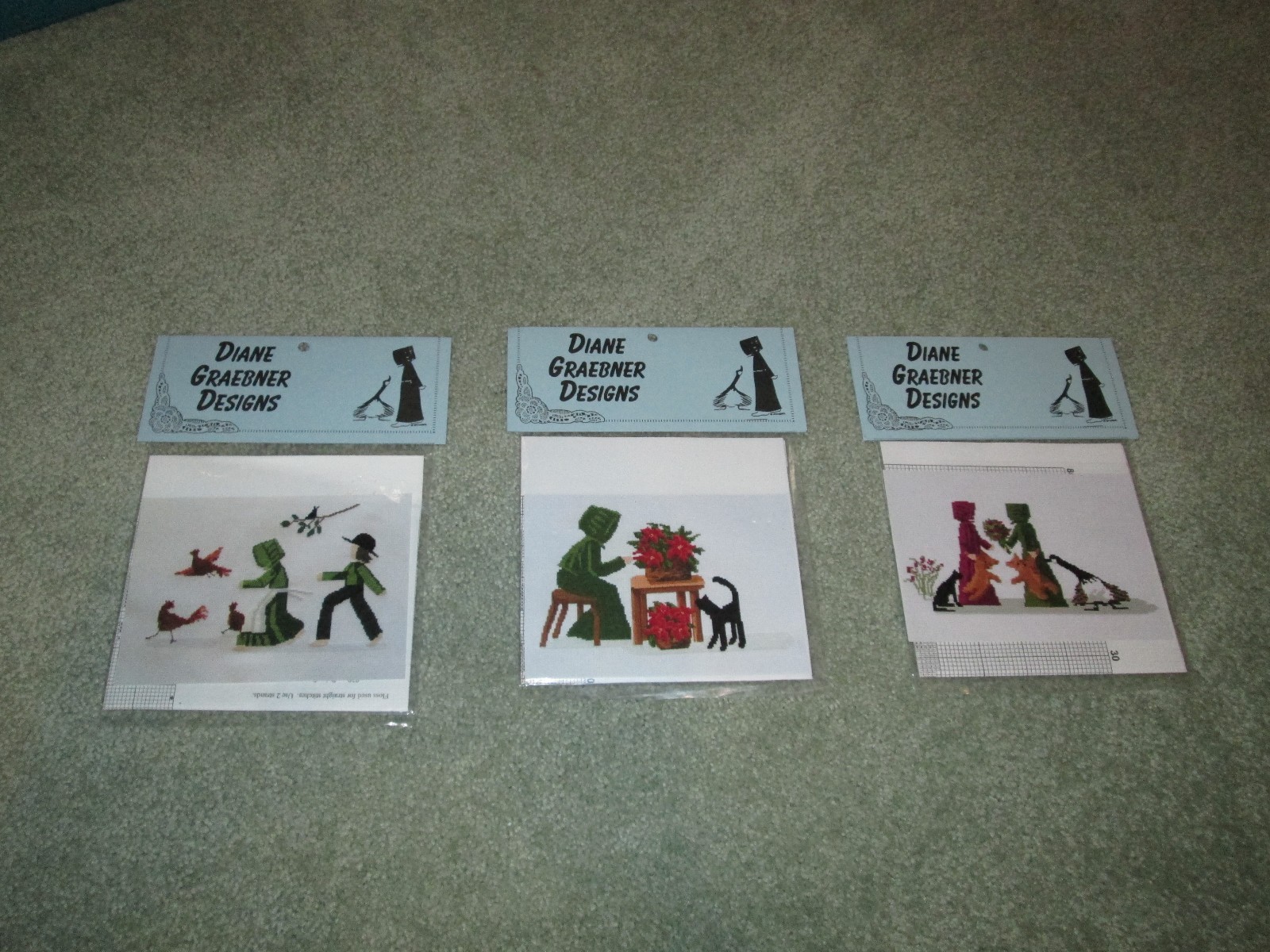 NEW DIANE GRAEBNER DESIGNS CROSS STITCH CHART AMISH THEME BEST FRIENDS