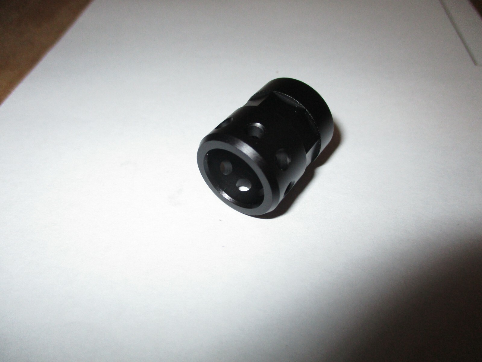 Black Nitrided Steel Micro Muzzle Brake LongShot MINI-BRAKE for 9/16-24 TPI