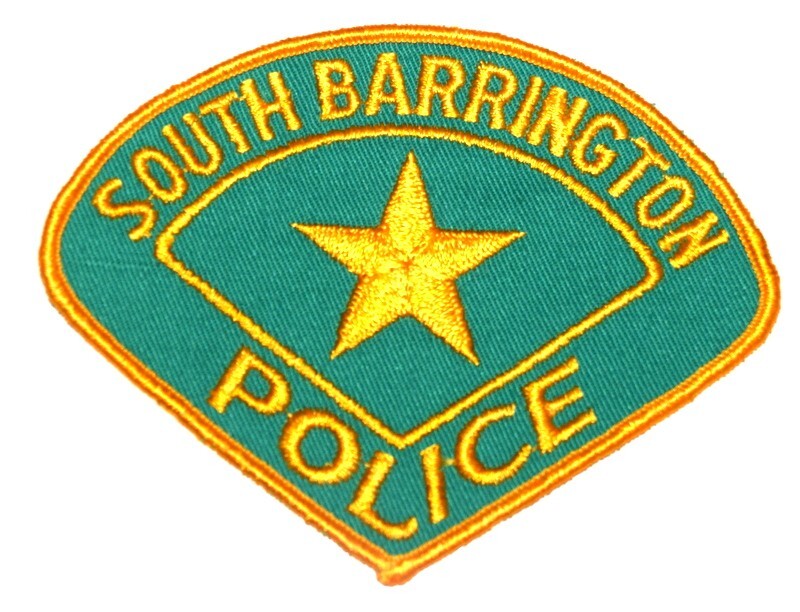 SOUTH BARRINGTON ILLINOIS IL Sheriff Police Patch GOLD STAR VINTAGE OLD MESH