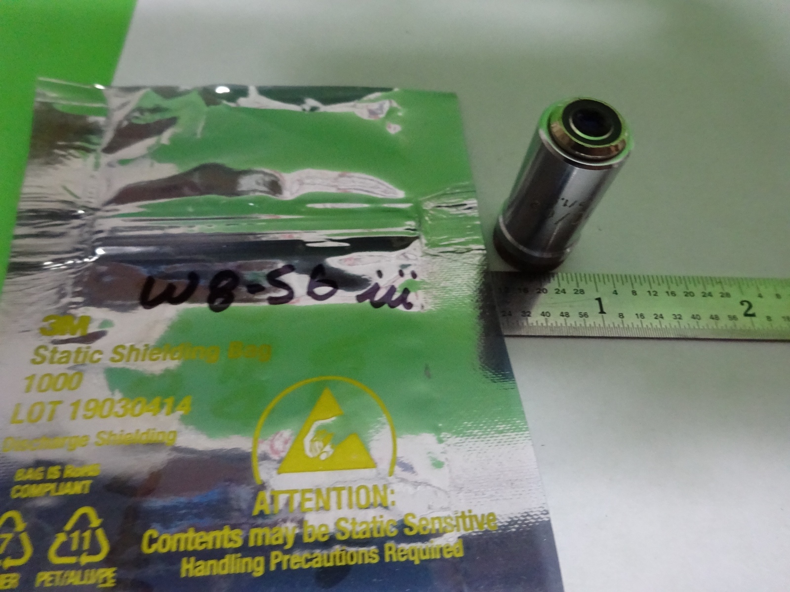 MICROSCOPE PART OBJECTIVE ZEISS GERMANY 10X OPTICS AS IS BIN#W8-56