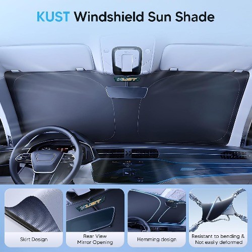 Custom Fit Windshield Sun Shade for 2008-2015 Sunshade Foldable Sun Visor Protec